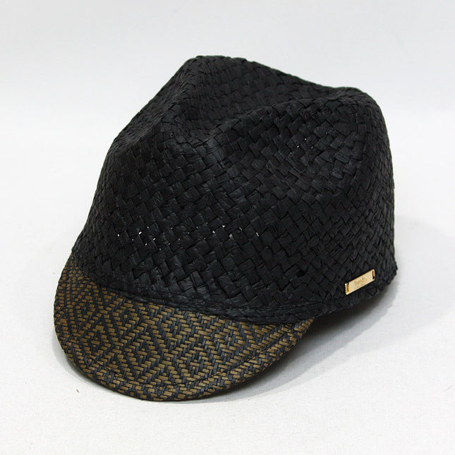 Laundry by Shelli Segal Jacquard Peak Baseball Cap Sun Hat Black Brown