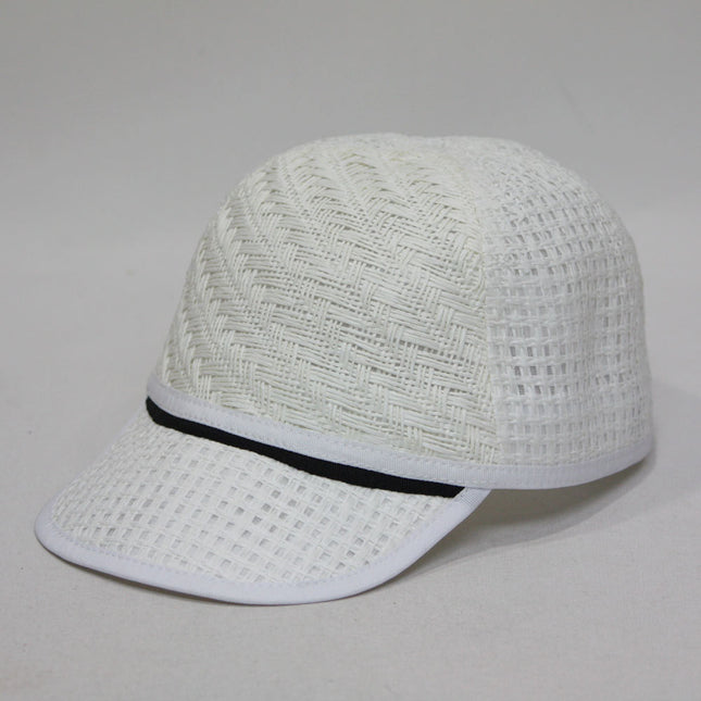 Laundry by Shelli Segal Straw Natural Weave Baseball Cap Sun Hat White