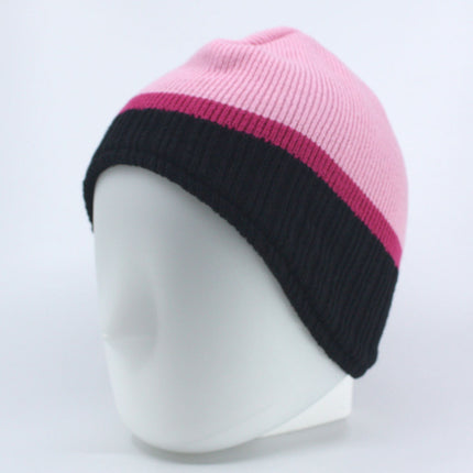 Trim and Fleece Lining Ear Flap Knit Beanie Hat Skull Cap