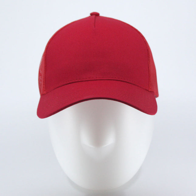 Plain Cotton Twill Mesh Adjustable Snapback Low Profile Baseball Cap