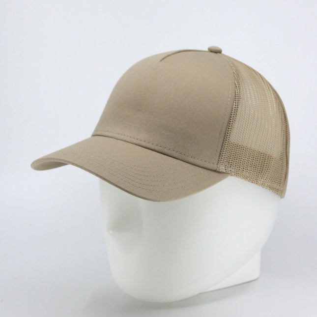 Plain Cotton Twill Mesh Adjustable Snapback Low Profile Baseball Cap