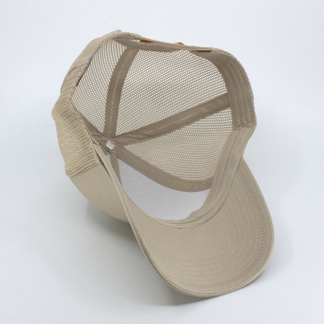 Plain Cotton Twill Mesh Adjustable Snapback Low Profile Baseball Cap