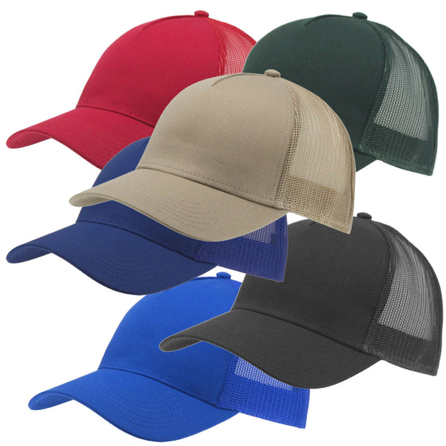 Plain Cotton Twill Mesh Adjustable Snapback Low Profile Baseball Cap