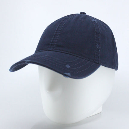 Classic Blank Heavy Stitch Distressed Cotton Dad Hat Baseball Cap