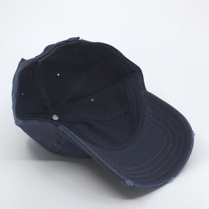 Classic Blank Heavy Stitch Distressed Cotton Dad Hat Baseball Cap