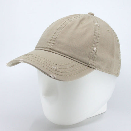 Classic Blank Heavy Stitch Distressed Cotton Dad Hat Baseball Cap