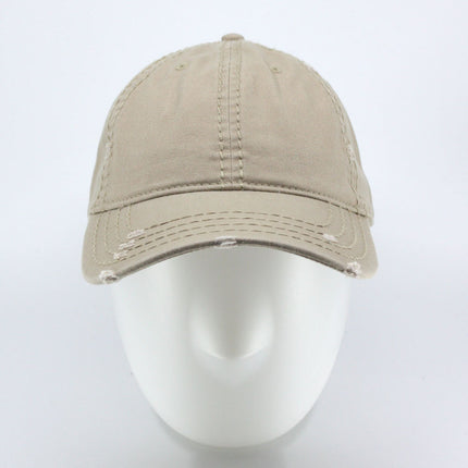 Classic Blank Heavy Stitch Distressed Cotton Dad Hat Baseball Cap