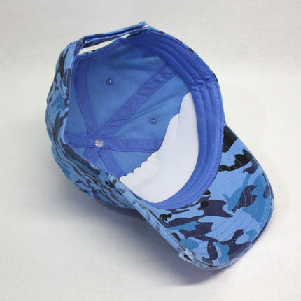 Camouflage Kids Washed Cotton Distressed Visor Adjustable Baseball Cap