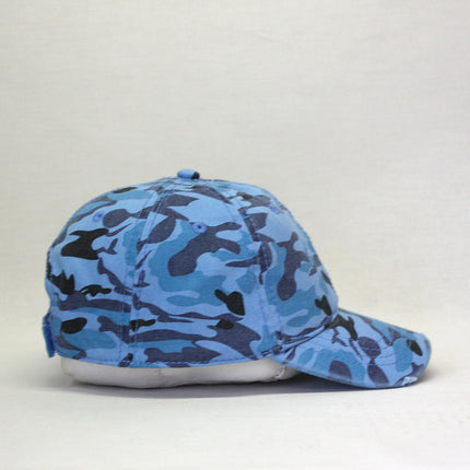 Camouflage Kids Washed Cotton Distressed Visor Adjustable Baseball Cap
