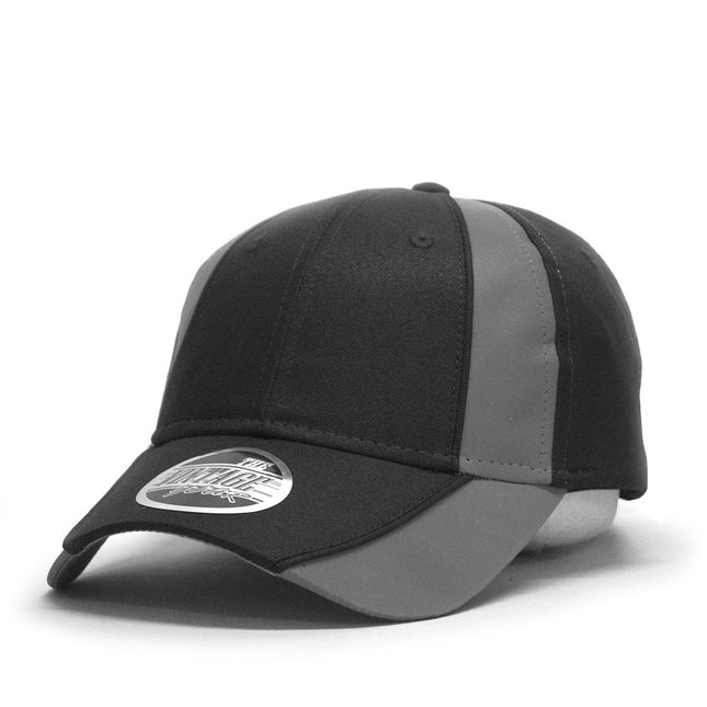 Reflective High Visibility Piping Neon Polyester Twill Low Profile Baseball Cap