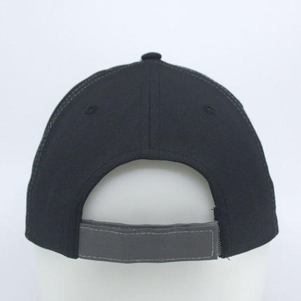 Reflective High Visibility Piping Neon Polyester Twill Low Profile Baseball Cap