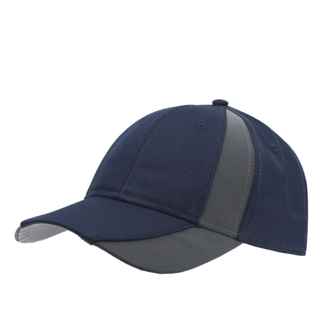 Reflective High Visibility Piping Neon Polyester Twill Low Profile Baseball Cap