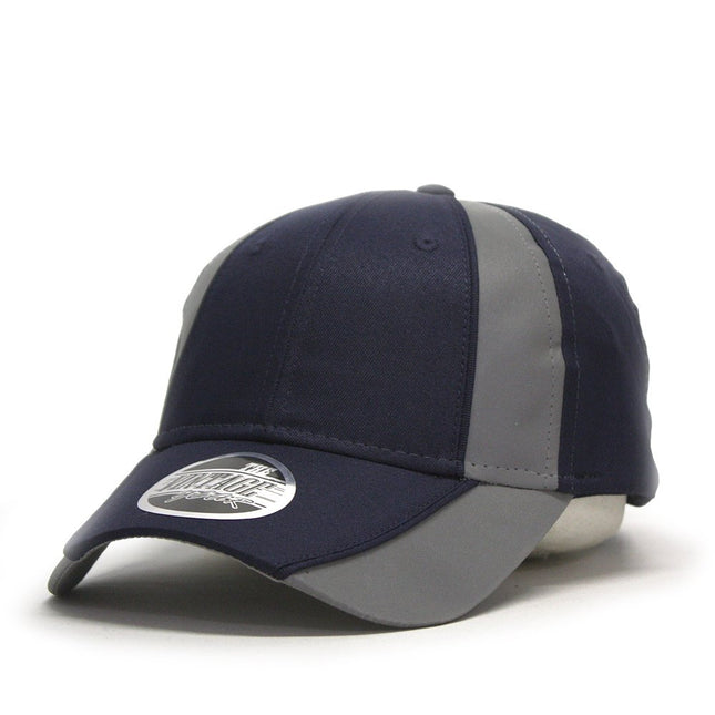 Reflective High Visibility Piping Neon Polyester Twill Low Profile Baseball Cap