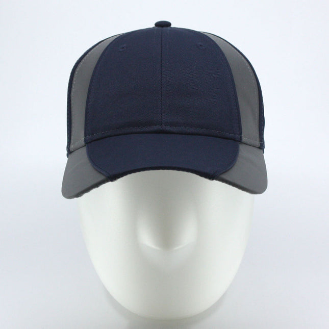 Reflective High Visibility Piping Neon Polyester Twill Low Profile Baseball Cap