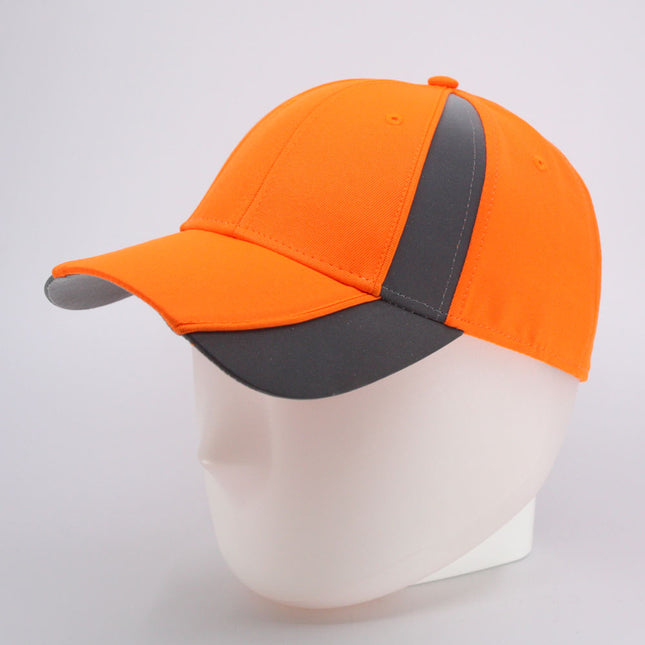 Reflective High Visibility Piping Neon Polyester Twill Low Profile Baseball Cap