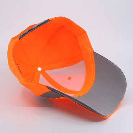 Reflective High Visibility Piping Neon Polyester Twill Low Profile Baseball Cap