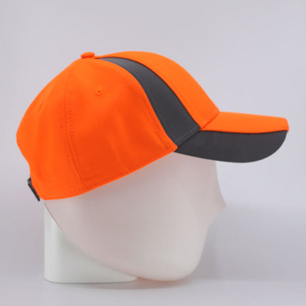Reflective High Visibility Piping Neon Polyester Twill Low Profile Baseball Cap