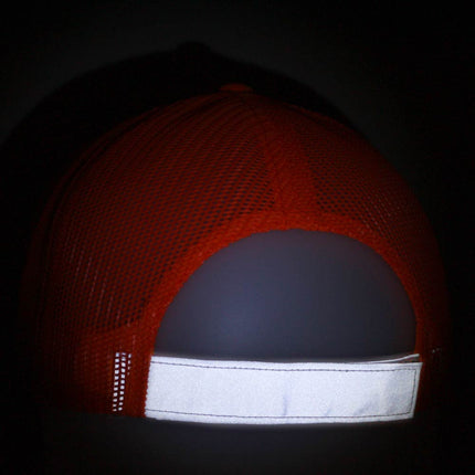 Reflective High Visibility Piping Neon Polyester Twill Low Profile Mesh Back Baseball Cap