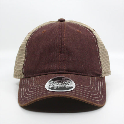 Vintage Washed Cotton Twill Soft Mesh Dad Hat Adjustable Baseball Cap