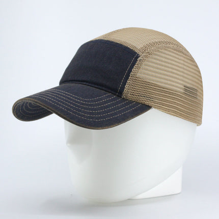 Vintage Washed Cotton Twill Soft Mesh Adjustable 5 Panel Camper Cap