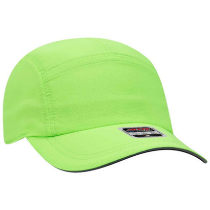 Athletic Reflective Sandwich Visor Moisture Wicking Soft Crown 5 Panel Running Hat