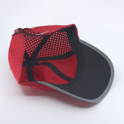 Reflective Athletic Unstructured Mesh Adjustable Baseball Cap Running Hat
