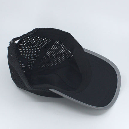 Reflective Athletic Unstructured Mesh Adjustable Baseball Cap Running Hat
