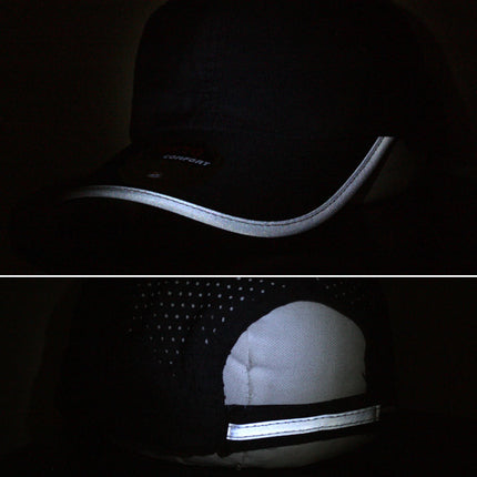 Reflective Athletic Unstructured Mesh Adjustable Baseball Cap Running Hat