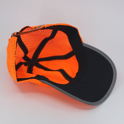Reflective Athletic Unstructured Mesh Adjustable Baseball Cap Running Hat