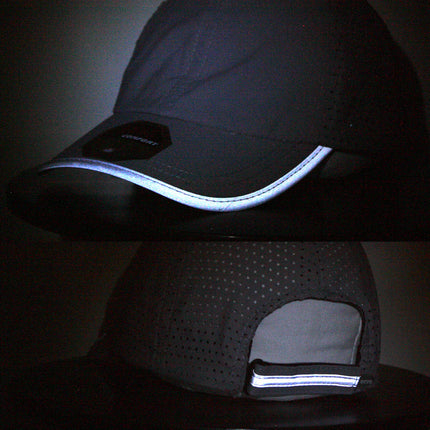 Reflective Athletic Unstructured Mesh Adjustable Baseball Cap Running Hat
