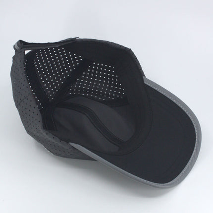 Reflective Athletic Unstructured Mesh Adjustable Baseball Cap Running Hat