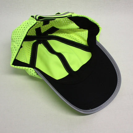 Reflective Athletic Unstructured Mesh Adjustable Baseball Cap Running Hat