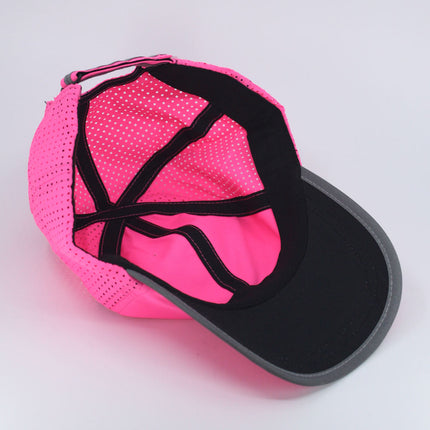 Reflective Athletic Unstructured Mesh Adjustable Baseball Cap Running Hat