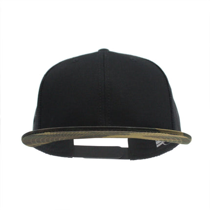 Camouflage Tone on Tone Cotton Twill Mesh Adjustable Flat Bill Snapback Baseball Cap