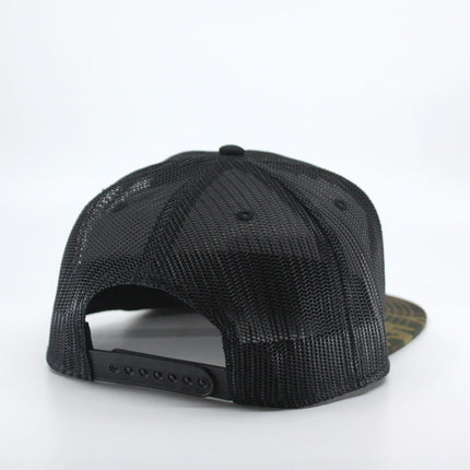Camouflage Tone on Tone Cotton Twill Mesh Adjustable Flat Bill Snapback Baseball Cap