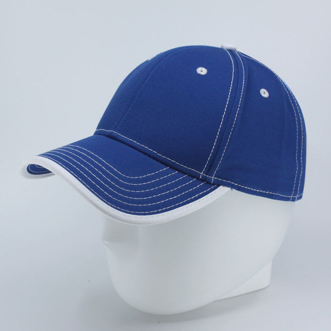 Contrast Color Stitching Binding Trim Cotton Adjustable Baseball Cap