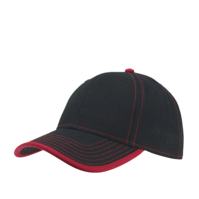 Contrast Color Stitching Binding Trim Cotton Adjustable Baseball Cap