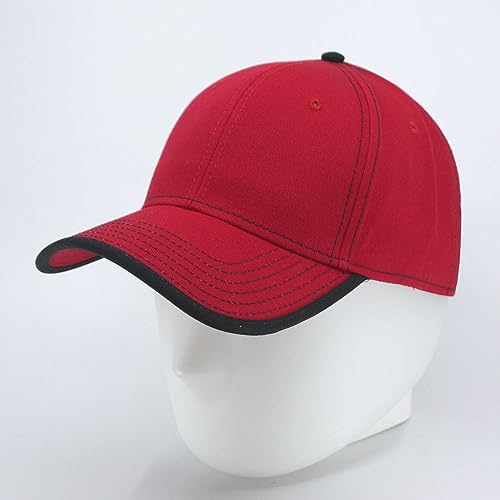 Contrast Color Stitching Binding Trim Cotton Adjustable Baseball Cap