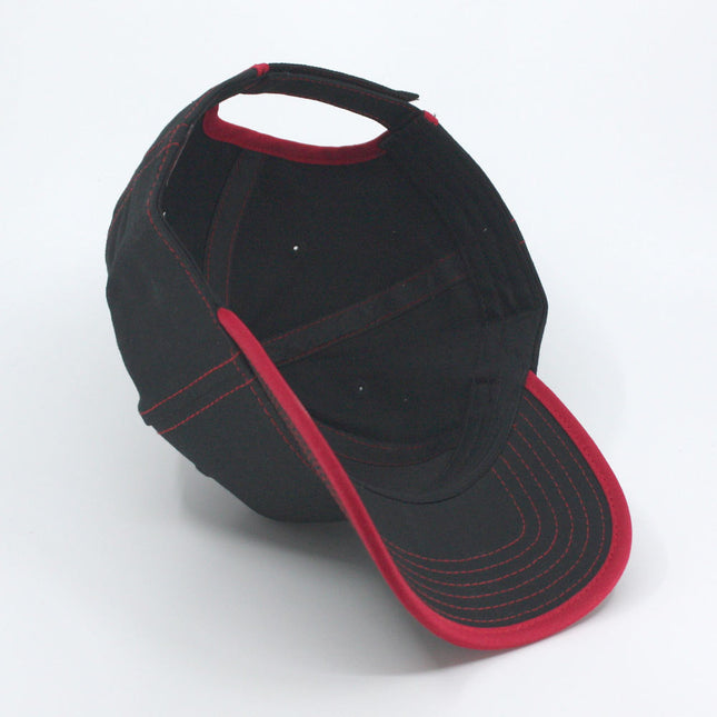 Contrast Color Stitching Binding Trim Cotton Adjustable Baseball Cap