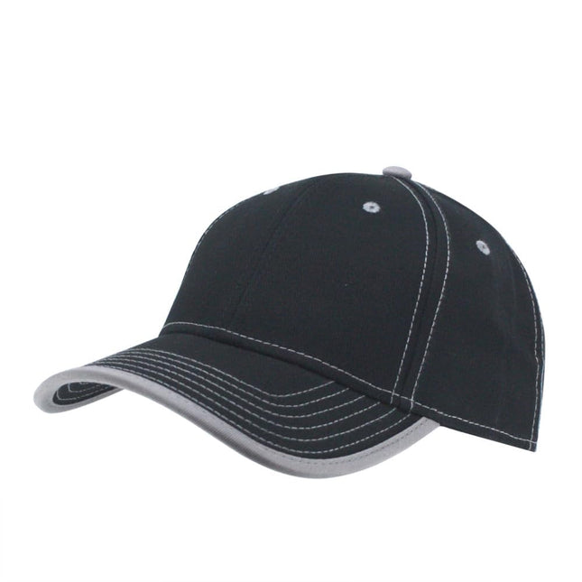 Contrast Color Stitching Binding Trim Cotton Adjustable Baseball Cap