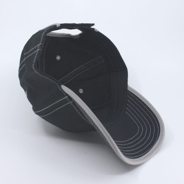 Contrast Color Stitching Binding Trim Cotton Adjustable Baseball Cap