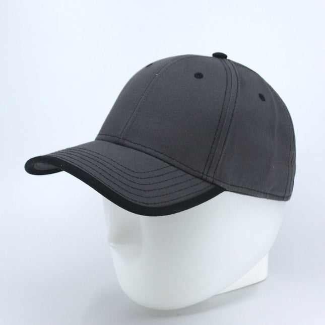 Contrast Color Stitching Binding Trim Cotton Adjustable Baseball Cap