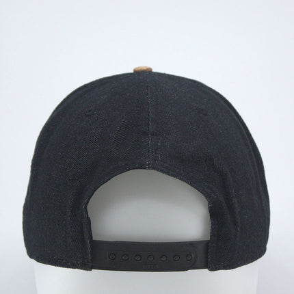 Denim with Cork Square Cotton Flat Visor Adjustable Snapback Baseball Caps