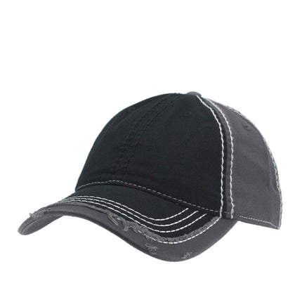 Washed Cotton distressed Heavy Stitching Adjustable Dad Hat Baseball Cap