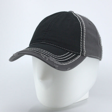 Washed Cotton distressed Heavy Stitching Adjustable Dad Hat Baseball Cap