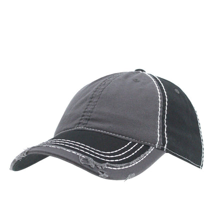 Washed Cotton distressed Heavy Stitching Adjustable Dad Hat Baseball Cap