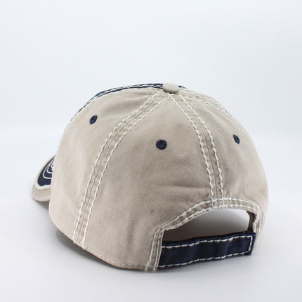 Washed Cotton distressed Heavy Stitching Adjustable Dad Hat Baseball Cap