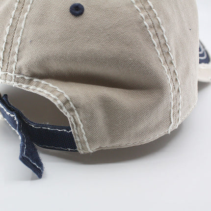 Washed Cotton distressed Heavy Stitching Adjustable Dad Hat Baseball Cap