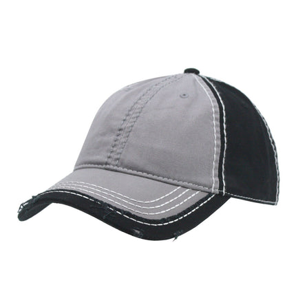 Washed Cotton distressed Heavy Stitching Adjustable Dad Hat Baseball Cap