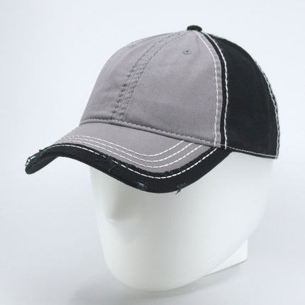 Washed Cotton distressed Heavy Stitching Adjustable Dad Hat Baseball Cap